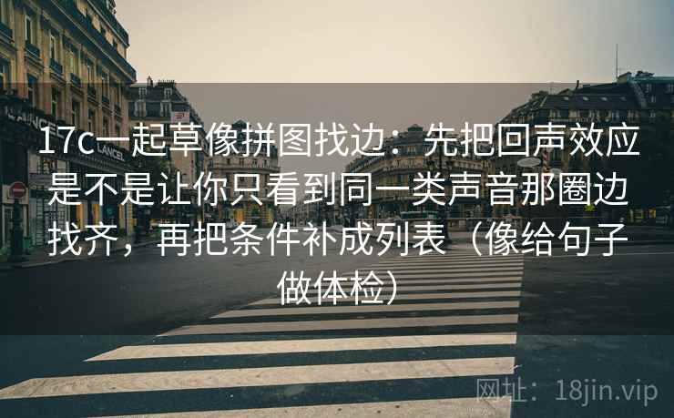 17c一起草像拼图找边：先把回声效应是不是让你只看到同一类声音那圈边找齐，再把条件补成列表（像给句子做体检）